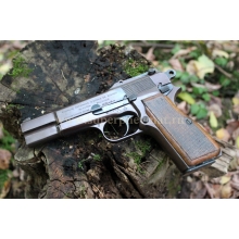 Охолощенный пистолет FN Browning Model 1935 Hi-Power с секторным прицелом, довоенный. Красное воронение!
